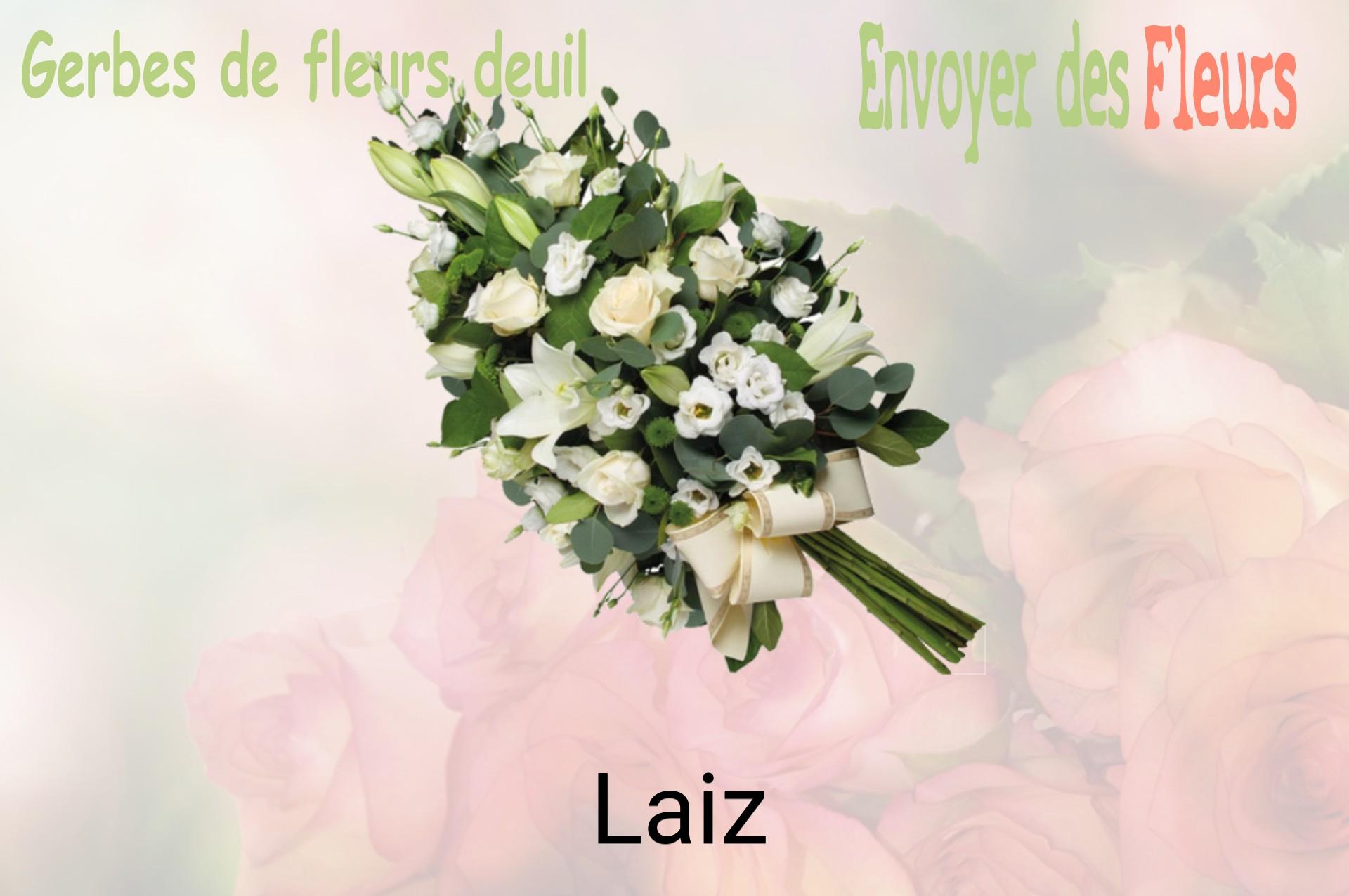 Gerbe de fleurs de deuil livrée à Laiz